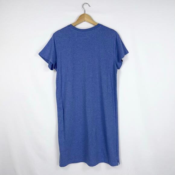 Pact Women's Organic Softspun Cotton Pocket Tee Dress Medium Blue - Picture 7 of 14